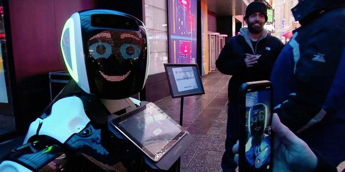 Robot with coronavirus advice hits Times Square - Source Reuters