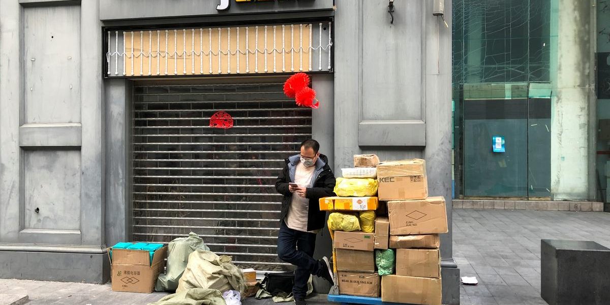 Their market shut, traders in China's Silicon Valley do business