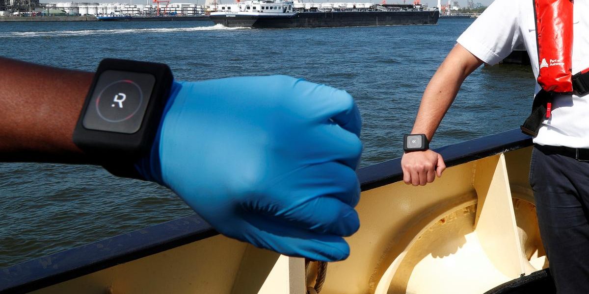 Antwerp port trials wristbands for coronavirus social distancing - Source