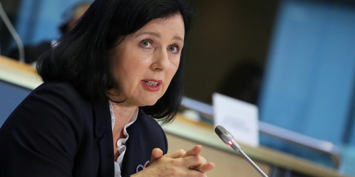 EU justice chief urges U.S. tech giants to halt virus